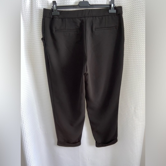 Women’s Belle Vere black cropped stretchy loose‎ fit trousers pants size 12 - Picture 10 of 11